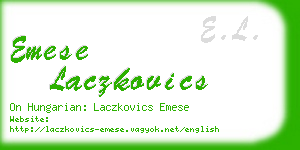 emese laczkovics business card